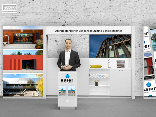 Beispiel einer Ausstellerkoje mit Videos, Bildergalerien und Informationsmaterialien. Foto: © Heinze GmbH