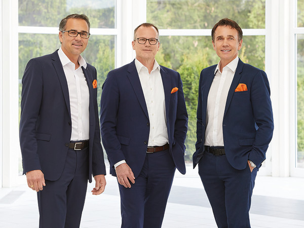 The Managing Directors Lothar Kübler, Martin Huth and Gebhard Kübler (from left). Photo: © Kübler