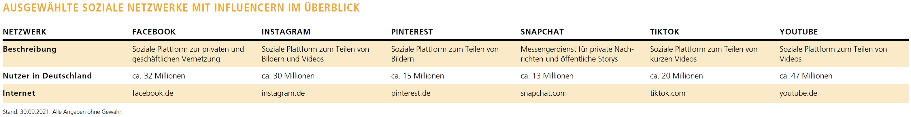 Ausgewählte Soziale Netzwerke mit Influencern im Überblick. Foto: © Thomas Busch Ausgewählte Soziale Netzwerke mit Influencern im Überblick. Foto: © Thomas Busch