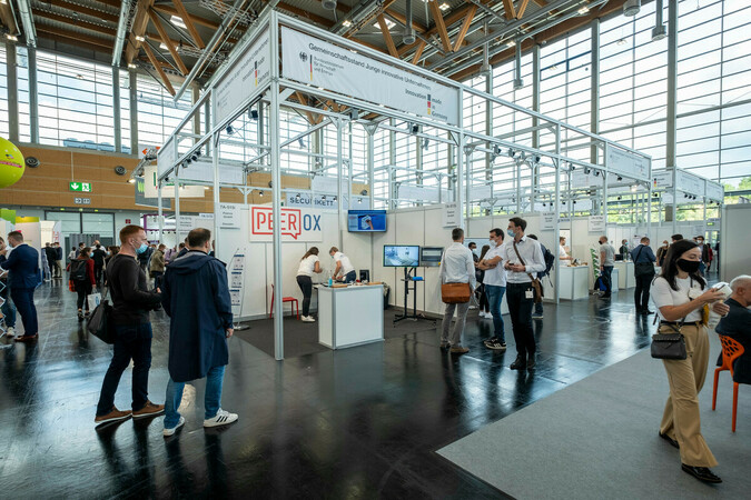 Stand für junge innovative Unternehmen auf der FachPack in Nürnberg. Foto: © Nürnbergmesse / Frank Boxler