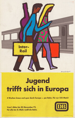 Mit einem Interrail-Ticket in der Tasche standen anfangs jungen Leuten die Grenzen Europas offen. Foto: © Gestaltung: Guy Georget