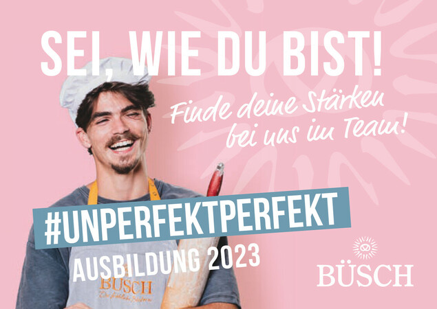 Eines von vier Motiven der Ausbildungskampagne der Handwerksbäckerei Büsch. Foto: © Set Point Medien GmbH/Büsch Eines von vier Motiven der Ausbildungskampagne der Handwerksbäckerei Büsch. Foto: © Set Point Medien GmbH/Büsch